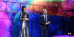 The hosts: Petra Mede and Graham Norton The hosts: Petra Mede and Graham Norton